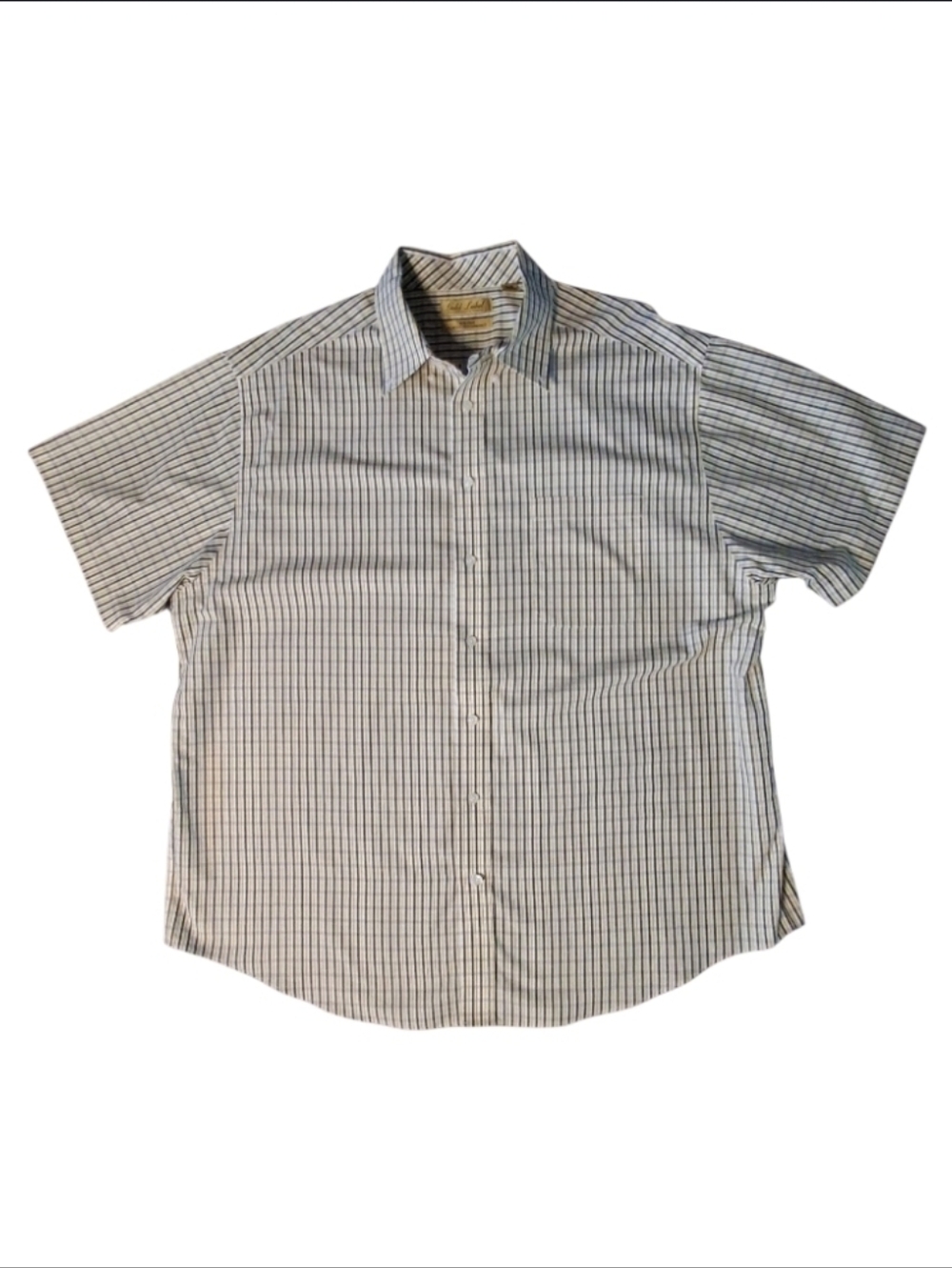 Gold Label Roundtree & Yorke Men’s Short-Sleeve Plaid Button-Down Shirt